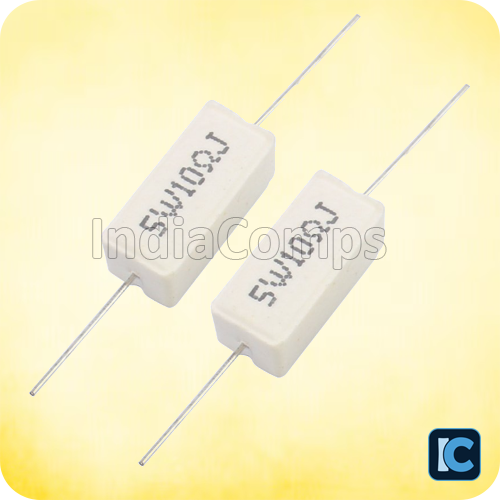 10 Ohm 5 Watt Fusible Cement Resistor – High Power | Through Hole | Axial Lead 10 Ohm 5 Watt Fusible Cement Resistor – High Power | Through Hole | Axial Lead